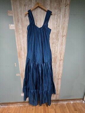KALITA Asiri Gathered Silk Maxi Dress Size M/L